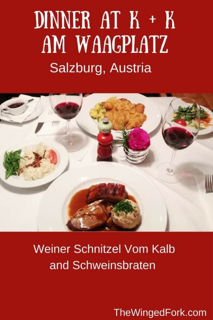 #Weiner #Schnitzel and #Schweinsbraten at K + K am Waagplatz in #Salzburg #Austria #dinner - #TheWingedFork