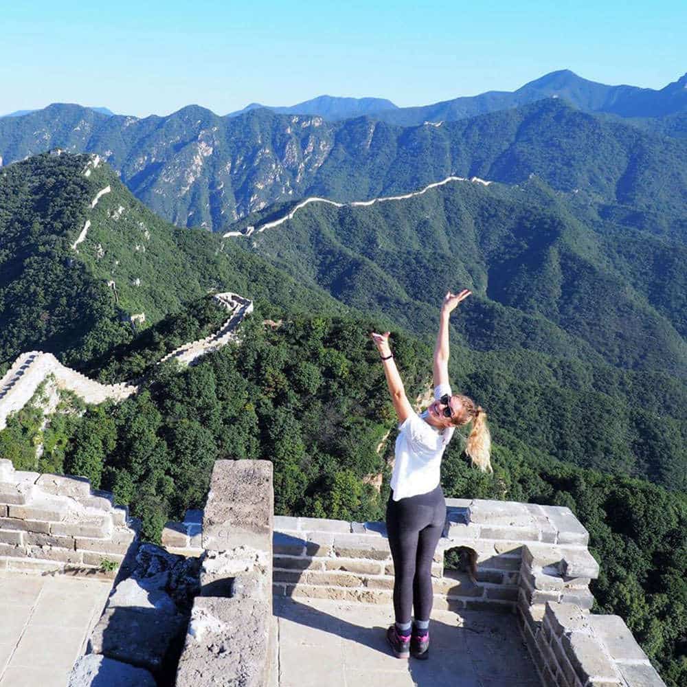 Gemma at the Great Wall of China.