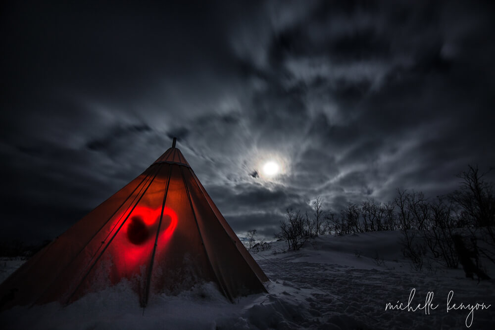 Lightpainting in arctic Sweden - Michelle Kenyon - TheWingedFork