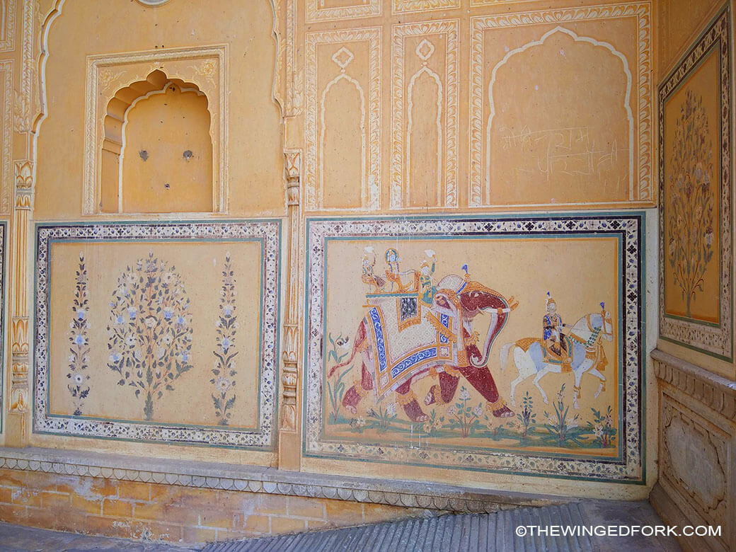 Frescoes adorning the walls of the bhavan - TheWingedFork