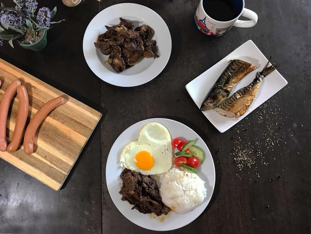 Ano ang almusal? Filipino breakfast at home of  hotdogs, sausages, cured beef, or fried fish - Marie from KitchenMaus