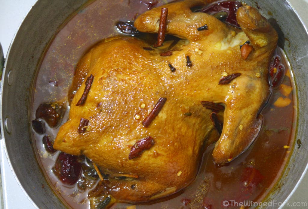 East Indian Chicken Roast in a gravy.