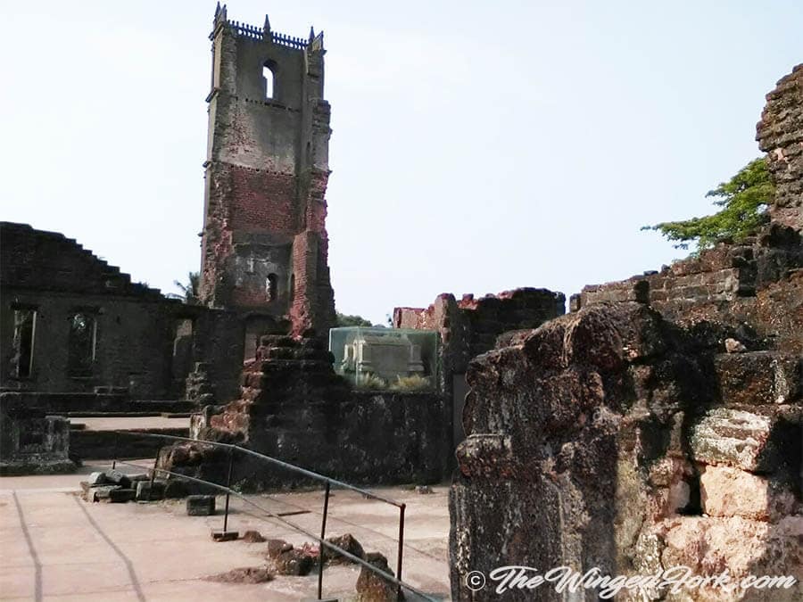 St Augustine's Tower in Velha, Old Goa - Pic by Abby from TheWingedFork