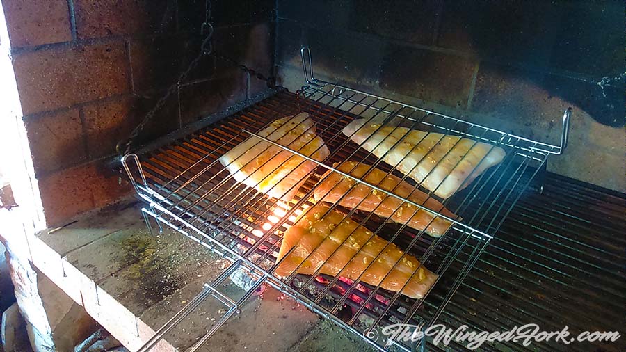 Fish braai with a garlic cheese sauce - Pic by Abby from TheWingedFork