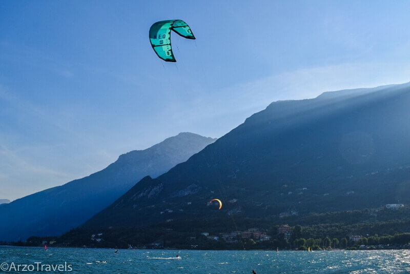 Lake Garda has become a popular place for, especially, kitesurfers, windsurfers, sailors and other water sports lovers - Pic by Arzo from Arzo Travels