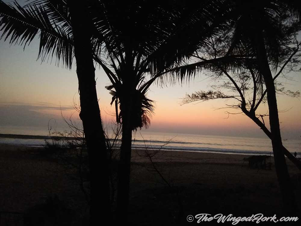 Talpona Beach in Goa after sunset 