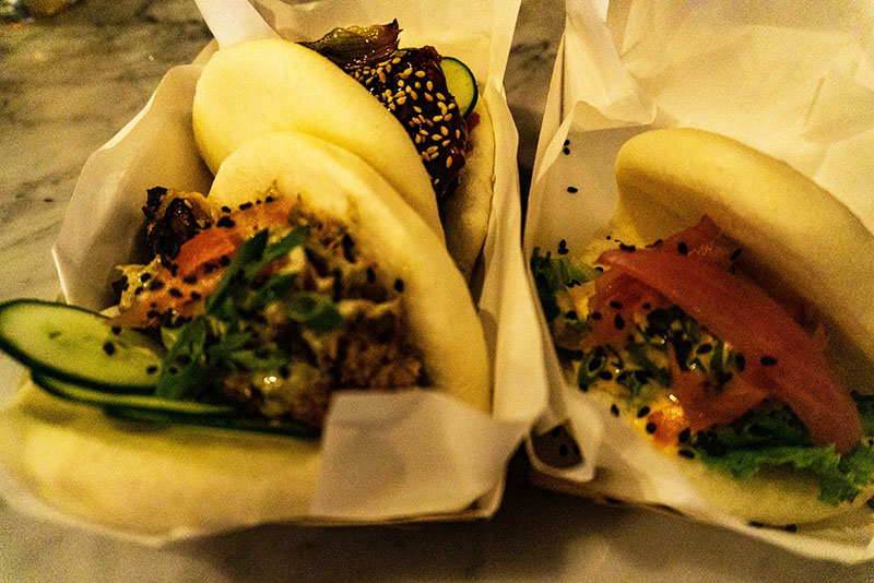 Delicious food with an Asian influence, with soft fresh baos - Pic by Roz from Irish Nomads