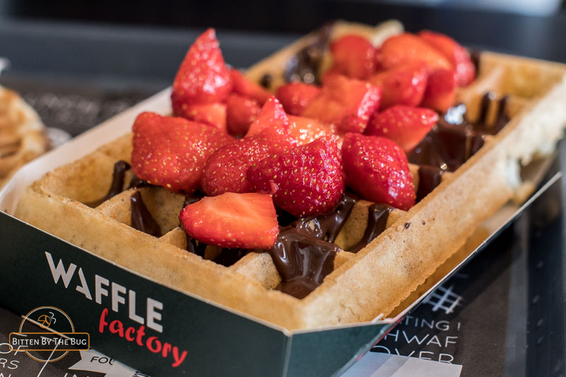 Strawberries and Chocolate Waffle at The Waffle Factory - Pic by Sophie from Bitten By The Bug