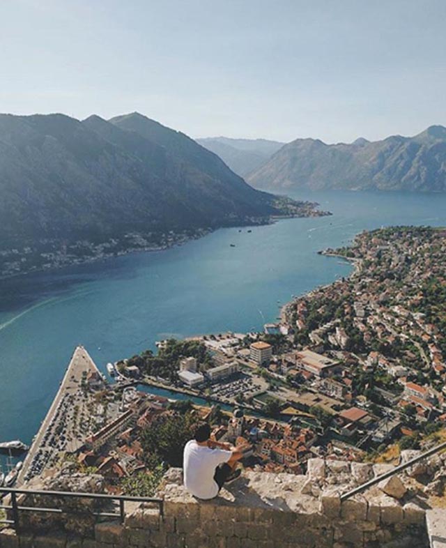 Amazing view at Kotor Fortress on Montenegrin mountain - Pic by Samantha from Sam Sees World