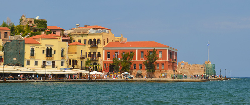14th century Harbour with a restored Venetian lighthouse in Chania - Pic by Emily from Visual Wandering