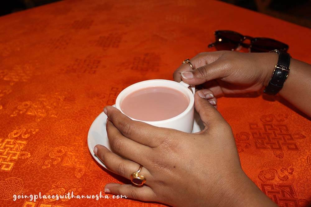 Suja Butter Tea in Bhutan - Pic by Anwesha from Going Places with Anwesha