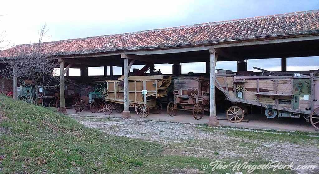 Equipment from the early 1900’s outside the Château de Montaigut - Pic by Abby from TheWingedFork