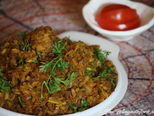 East Indian Tope – Chicken & Beaten Rice Recipe