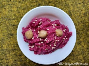 Beetroot Hummus Recipe - TheWingedFork