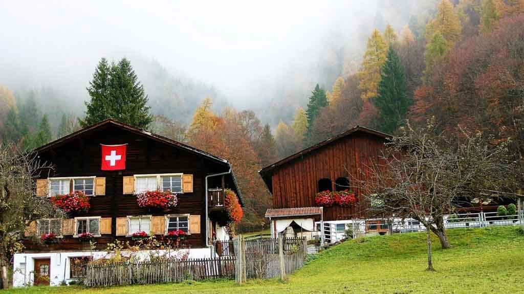 Pixabay image of offbeat Swiss motel.