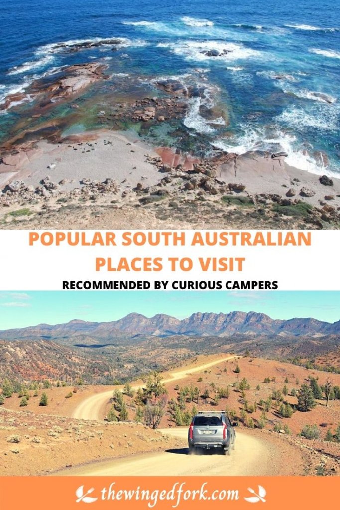 Pinterest image with pics of South Australian beach and dusty road