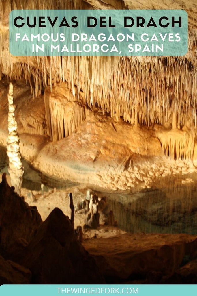 Stalactites and Stalagmites inside the Cuevas Del Drach in Mallorca, Spain.