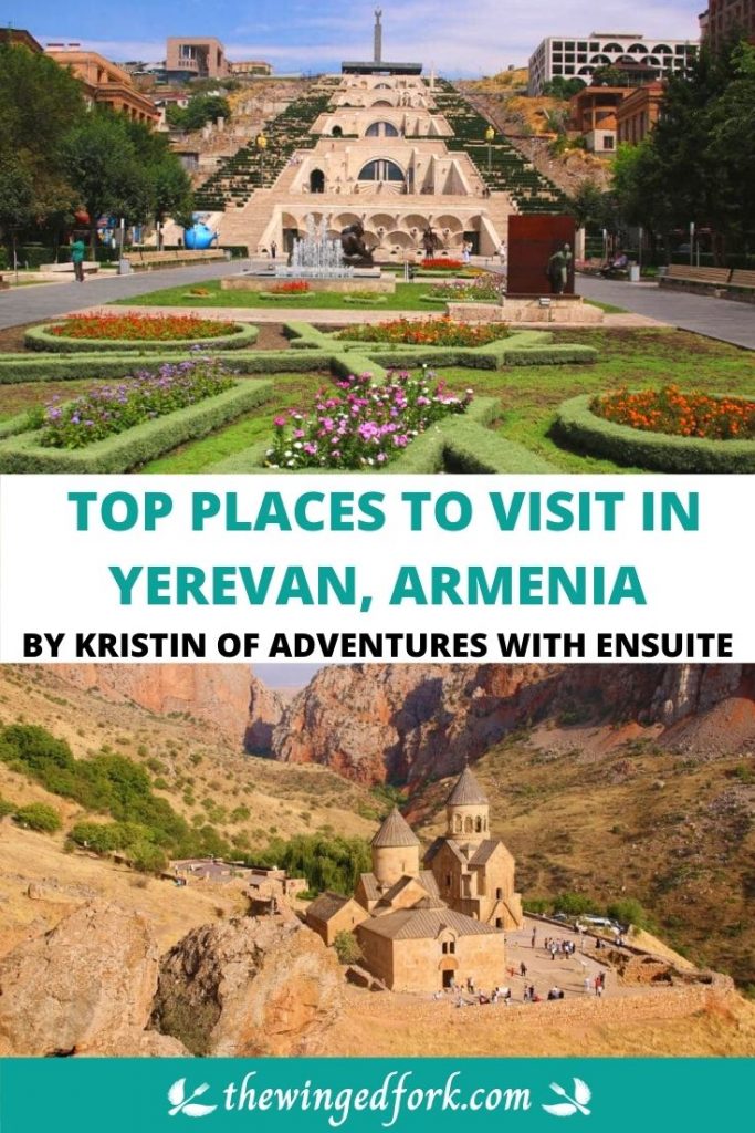 Pinterest Image of a places to visit in Yerevan.