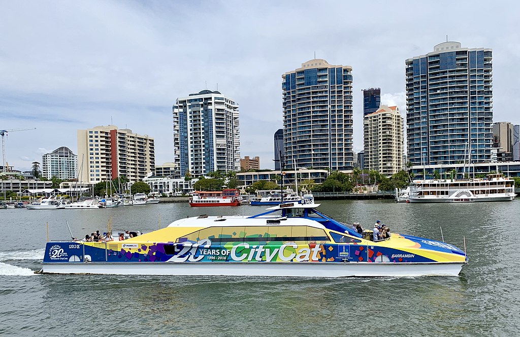 Pic of a City Cat Catamaran on the river.