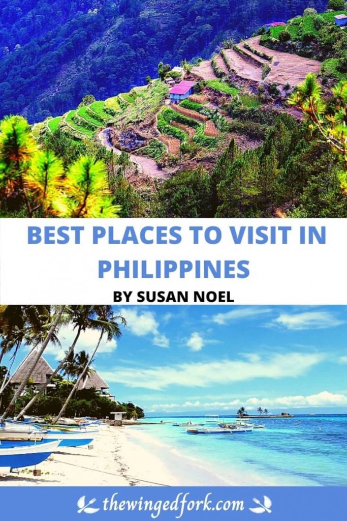 Pinterest image of 2 best places to visit in Philippines.