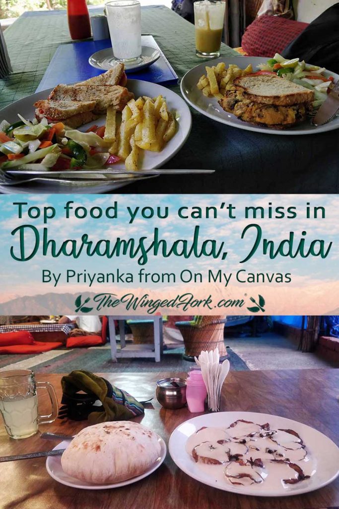 Images of Continental food and Israeli food in Dharamshala.