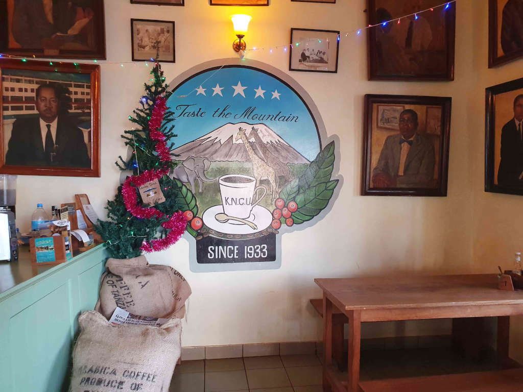 Inside Union Cafe in Moshi, Tanzania.