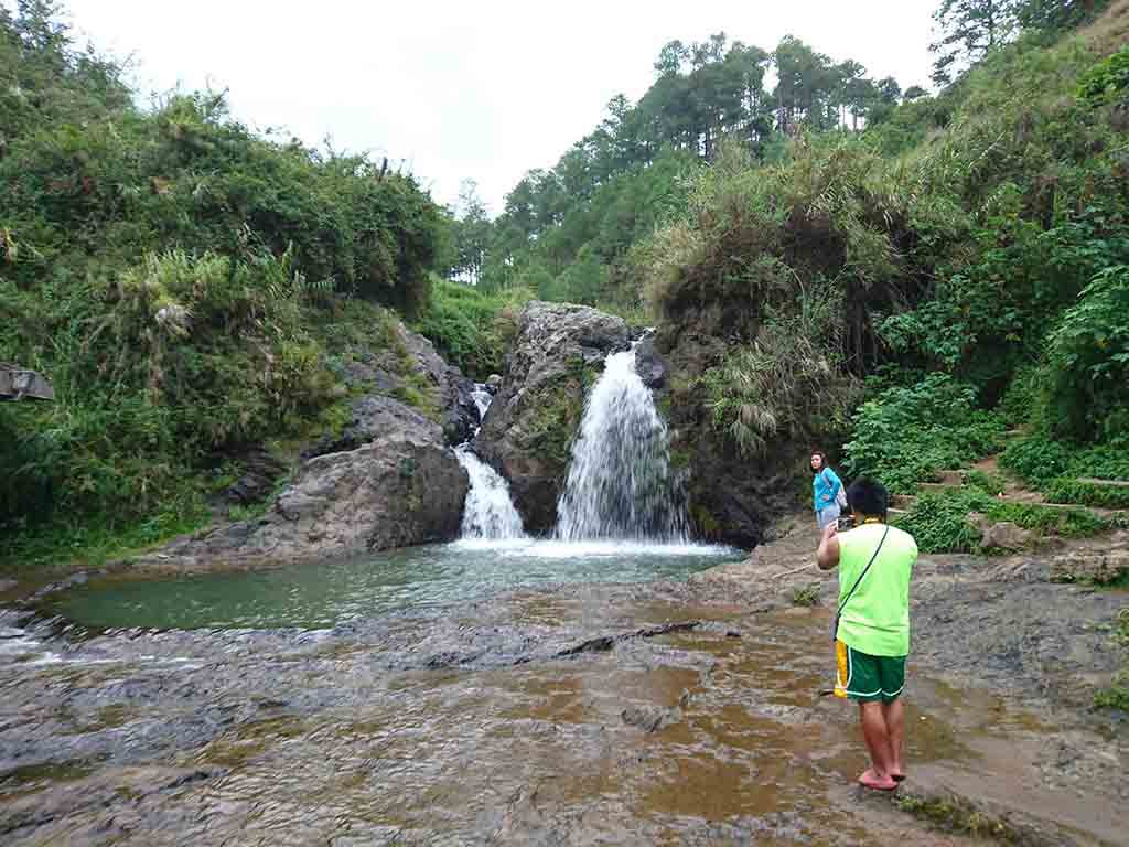 Bokong Falls is a twin waterfall of 20 feet height and deep pool.