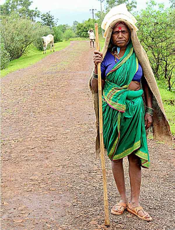 Tribal lady in Chandoli National Park.