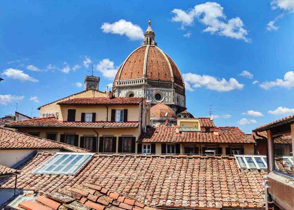 View of Cattedrale di Santa Maria del Fiore from Oblate Cafe - By Jo from Lost Wanders.