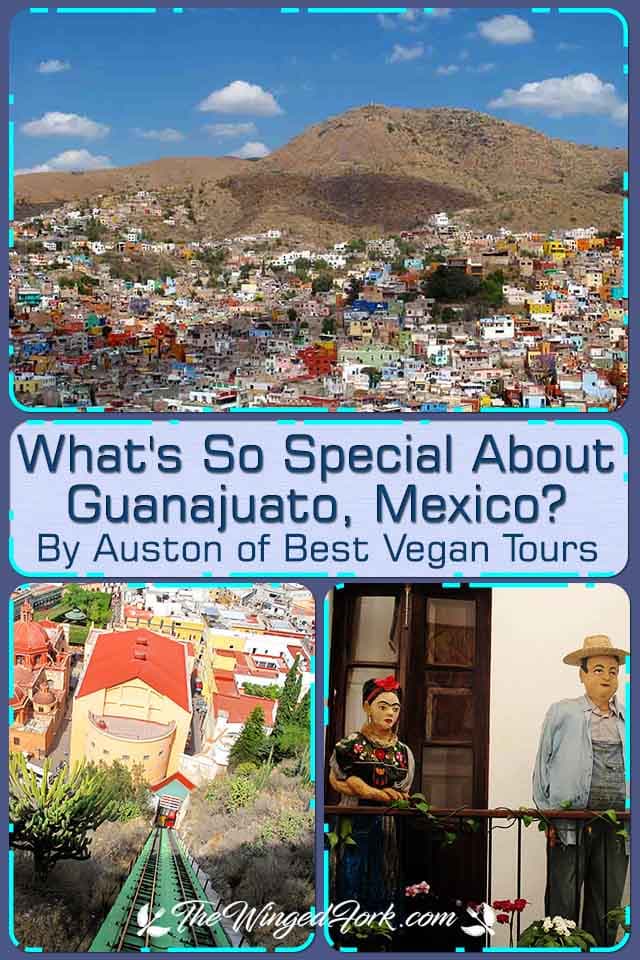Pinterest images of Guanajuato city view funicular and Museo Casa Diego Rivera.