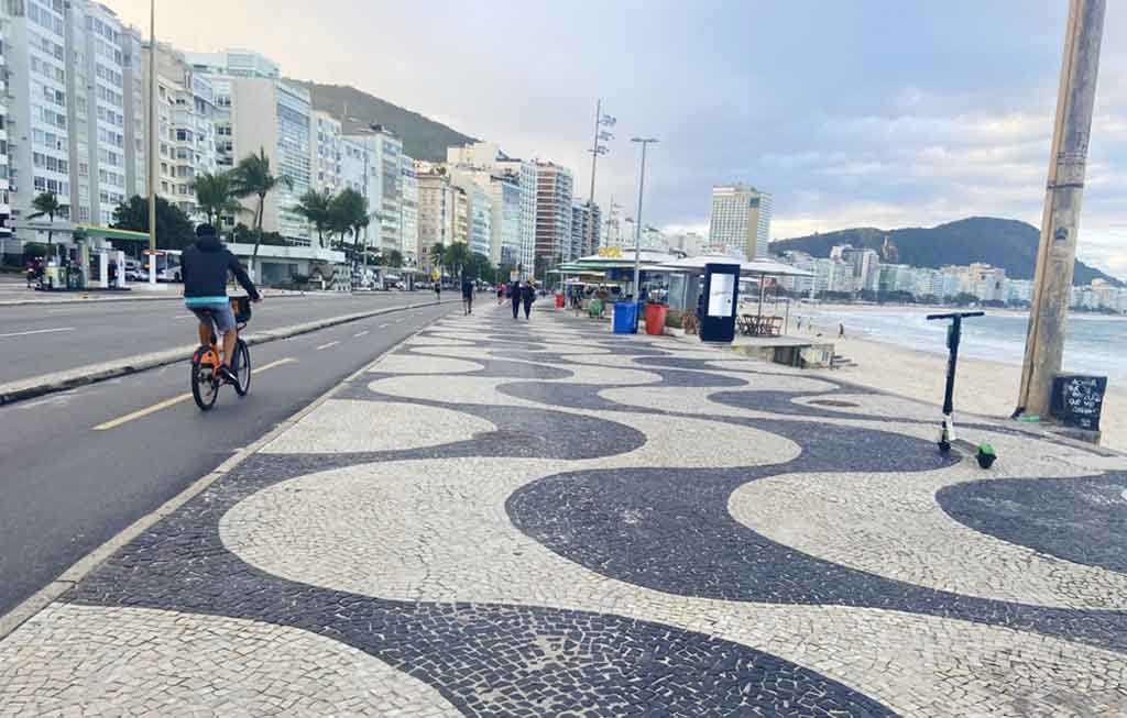 View of Copacabana beach.