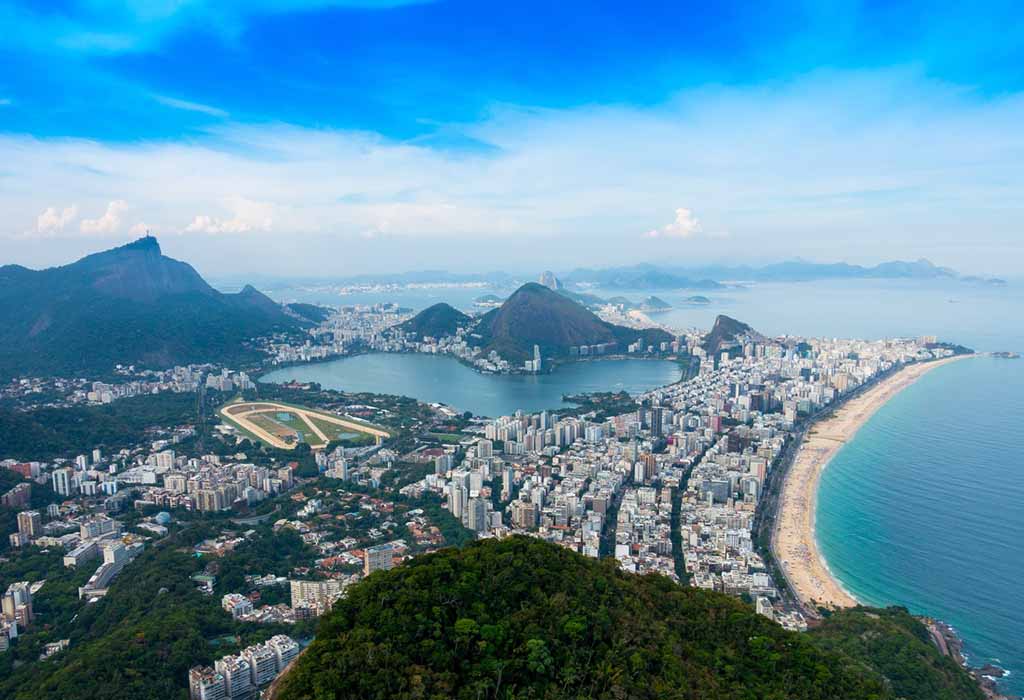 Aerial view of Rio de Janeiro.