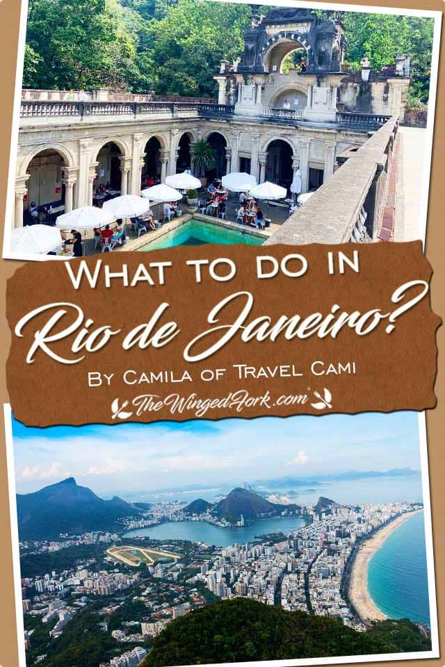Pinterest images of Parque Lage and ariel view of Rio.