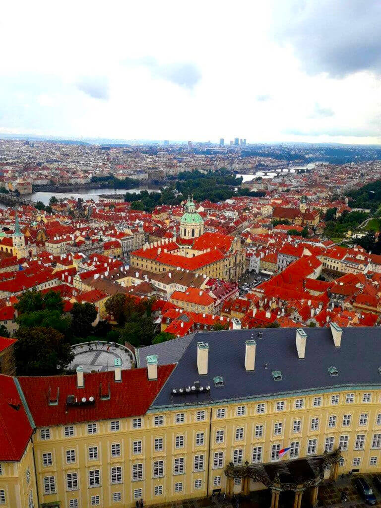 A view of Prague city from Vitus Cathedral