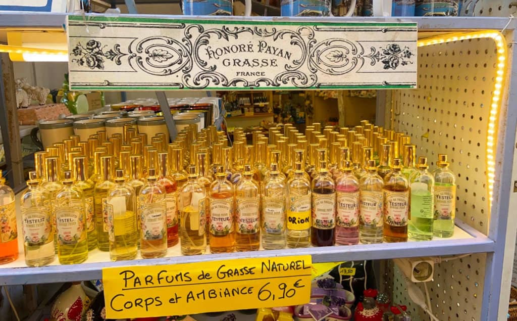 perfumes from Grasse sold in Menton France.