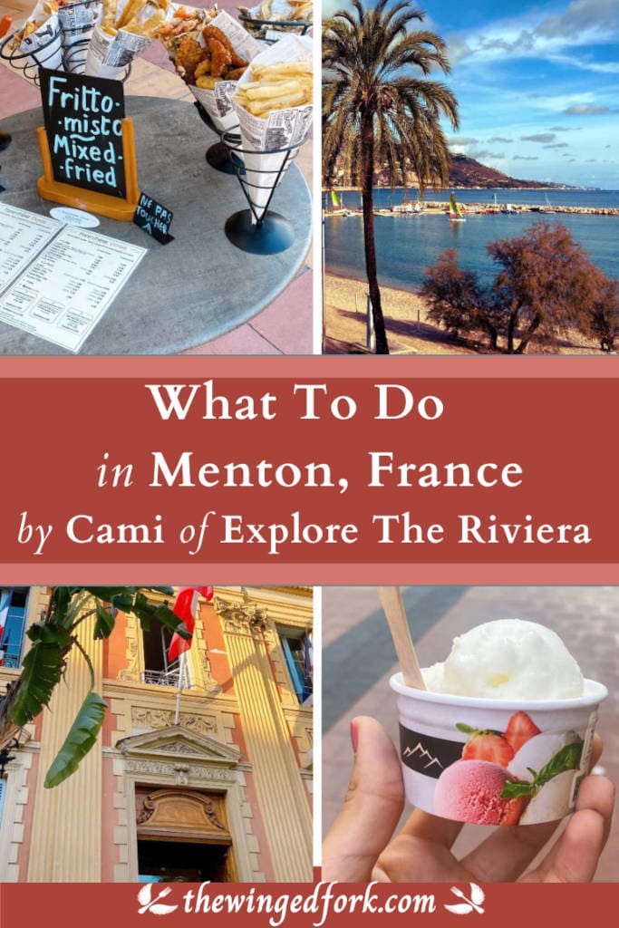 Pinterest image collage for things to do in Menton France.