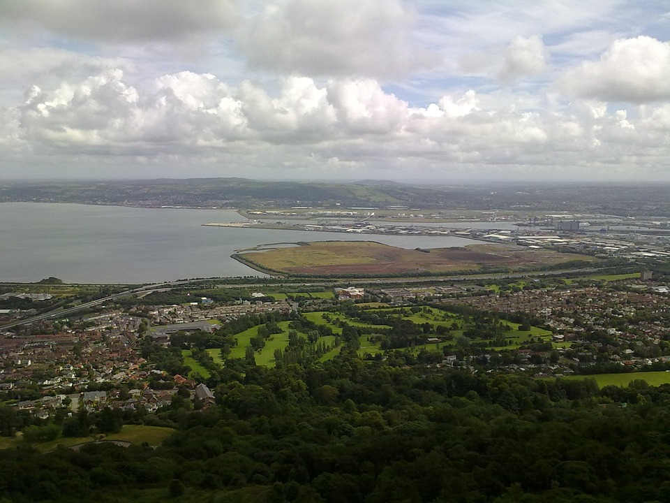 Aerial view of Belfast.