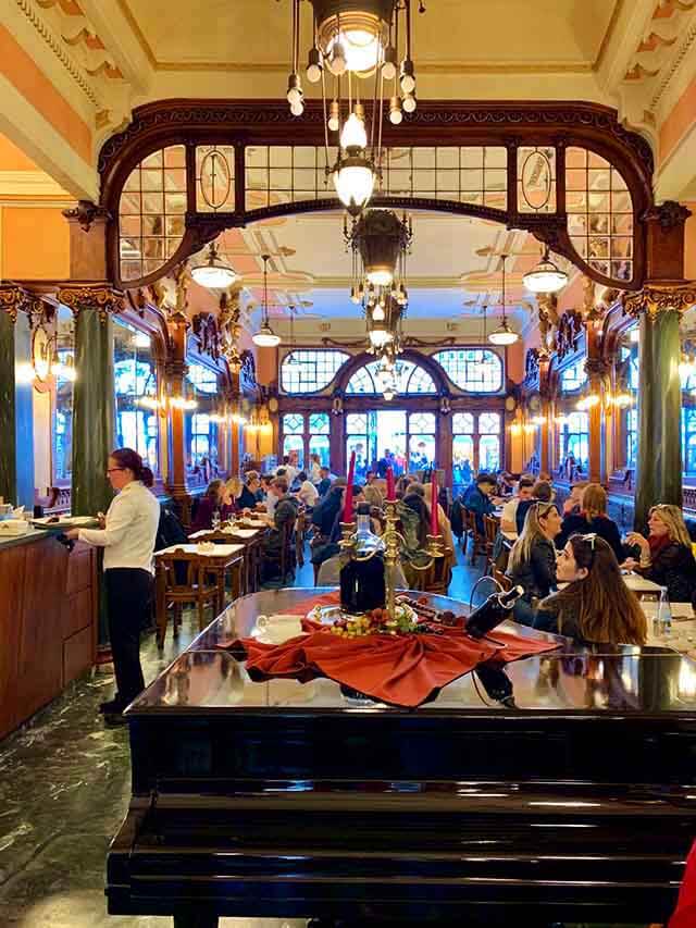 View of Majestic Cafe in Porto.