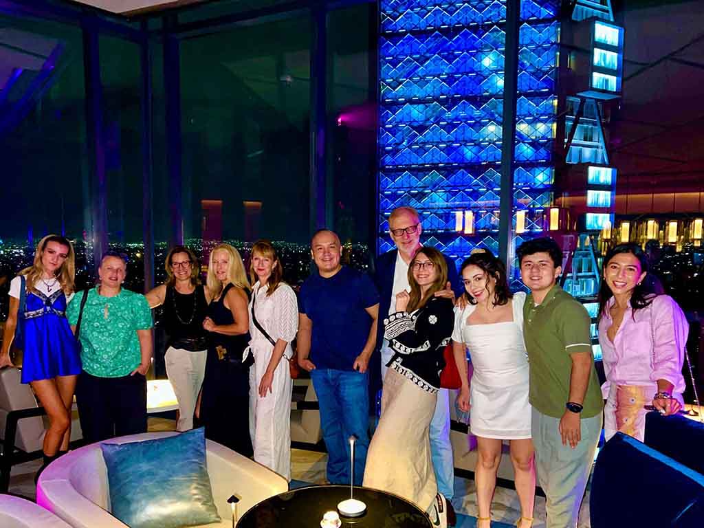 Group photo at Samos Restaurant.