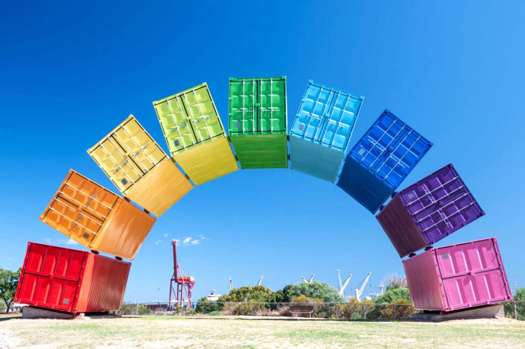 Rainbow Sea Containers in Fremantle.