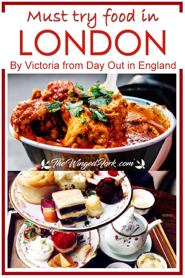 Pinterest images of Chicken Tikka Masala and afternoon tea platter.